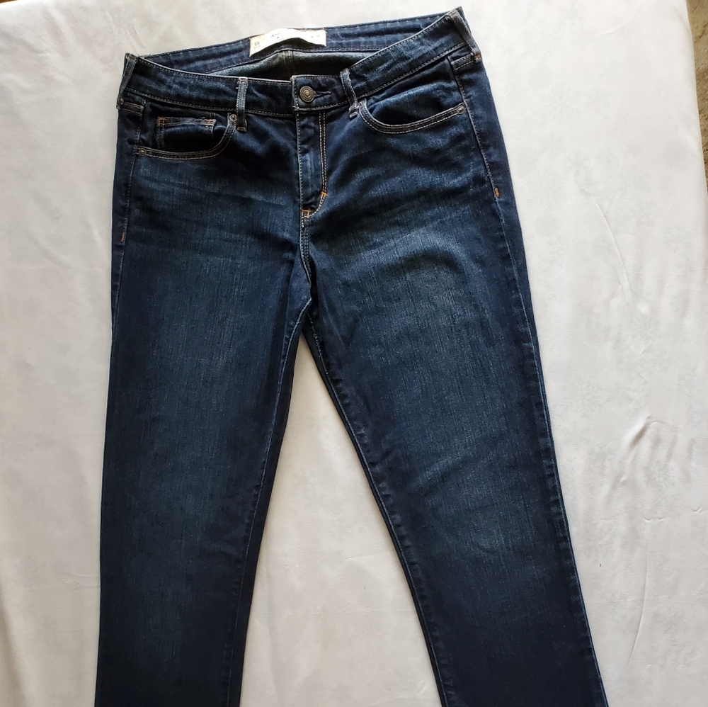 Women's A&F Skinny Boot Cut Blue Jeans Size 6R
